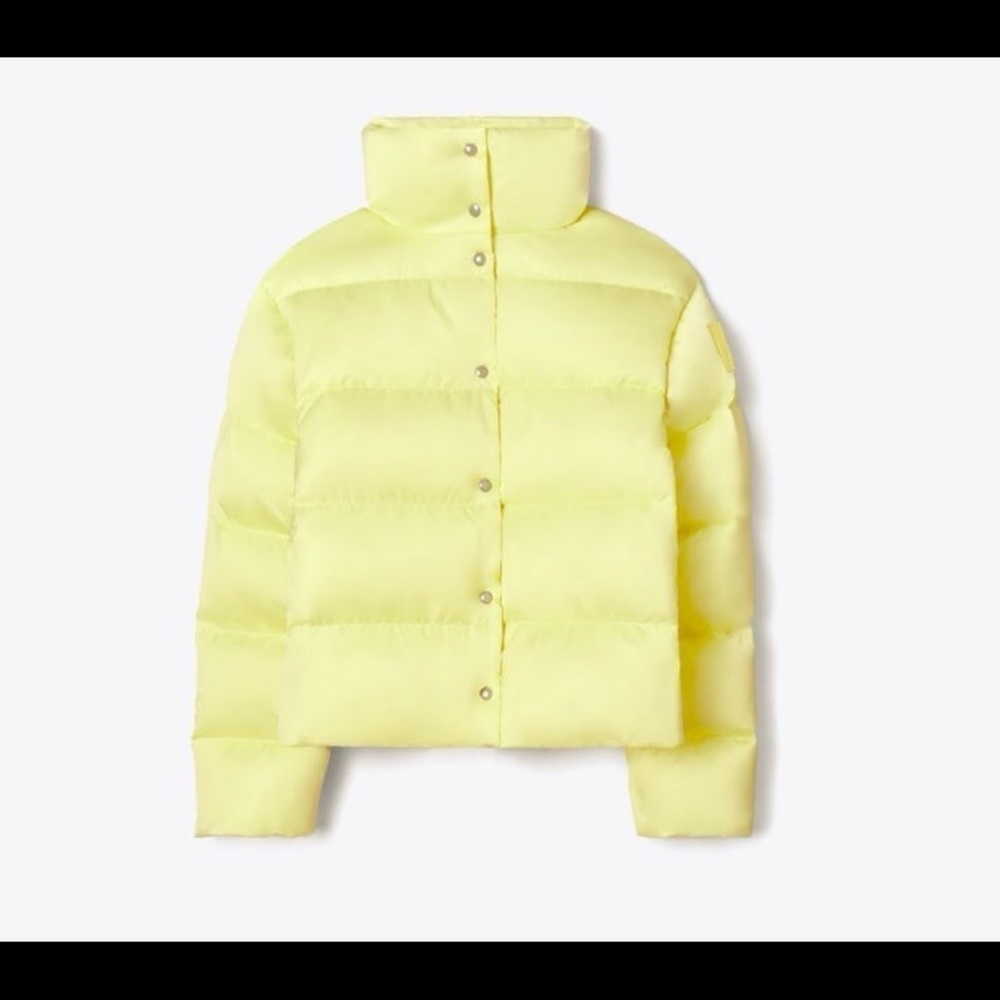 Brand New Authentic Tory Burch Performance Satin Down Jacket - Sz L $369 Retail
